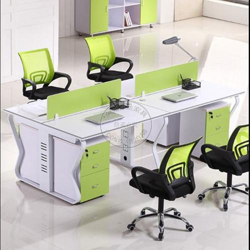 东莞办公家具厂厂家直销4人位职员办公桌组合办公桌椅钢架办公桌